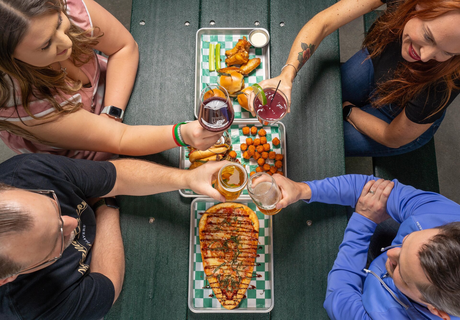 People eating at table